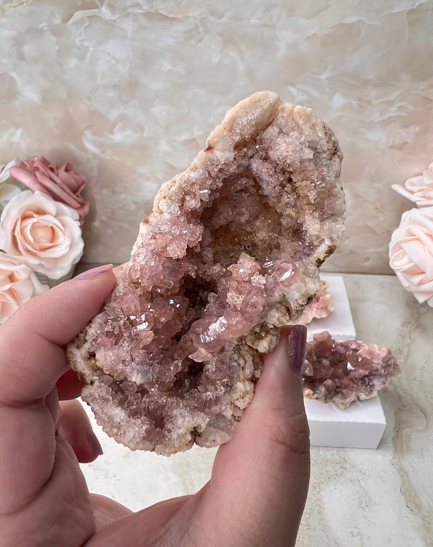 Pink Amethyst Geode from Argentina