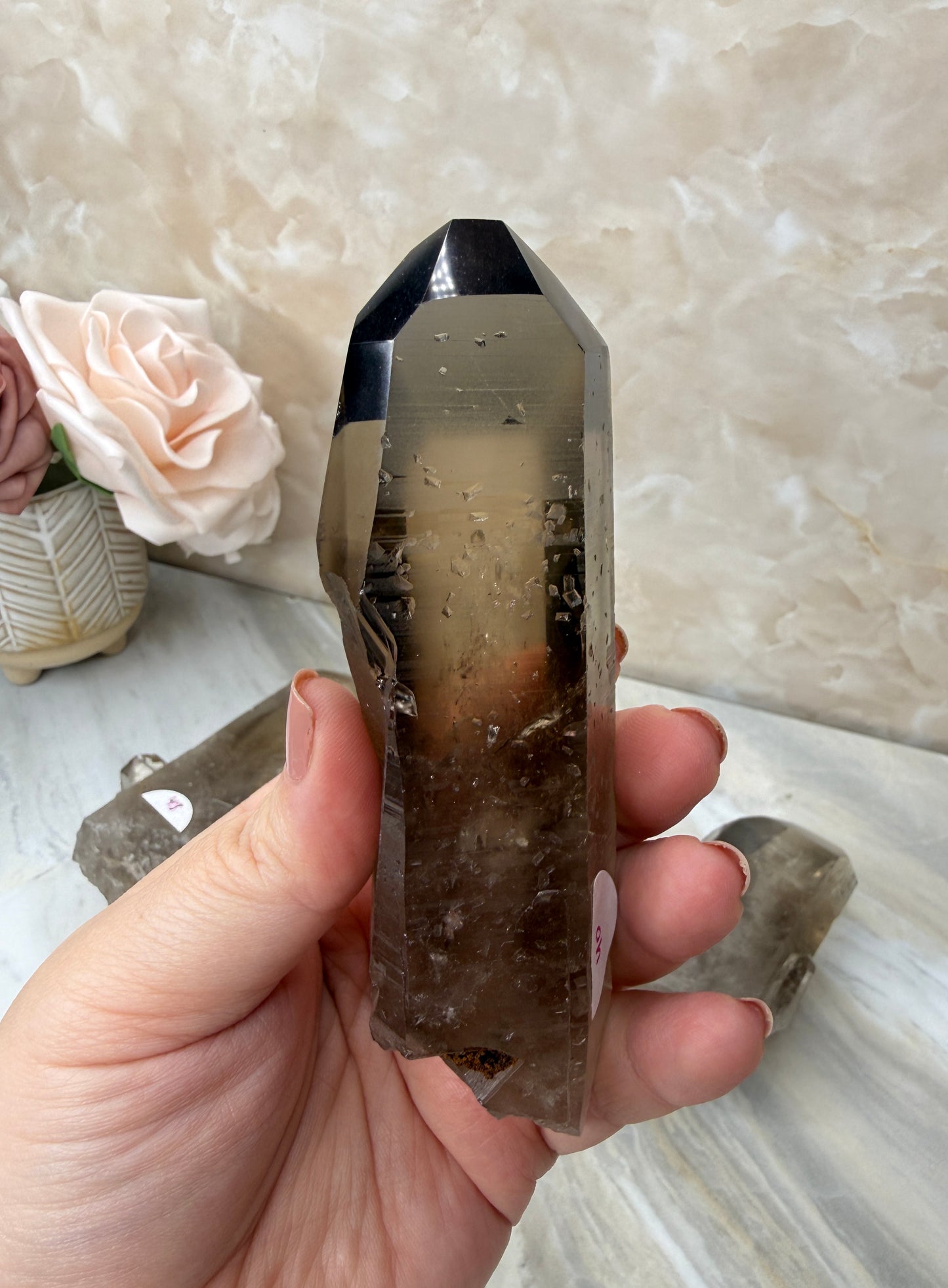 Smokey Lemurian Half Polished