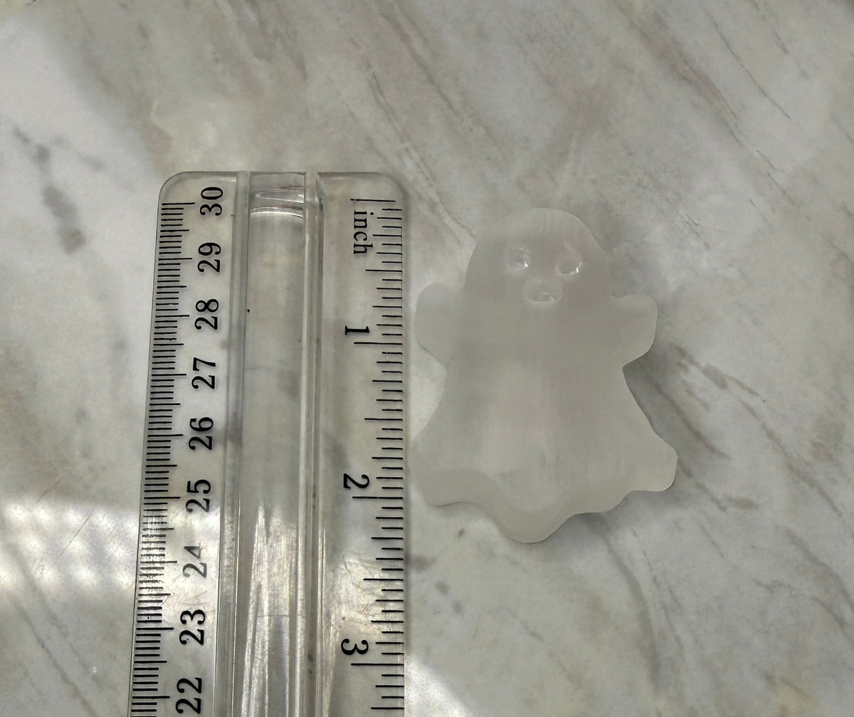 Selenite Ghost Carving