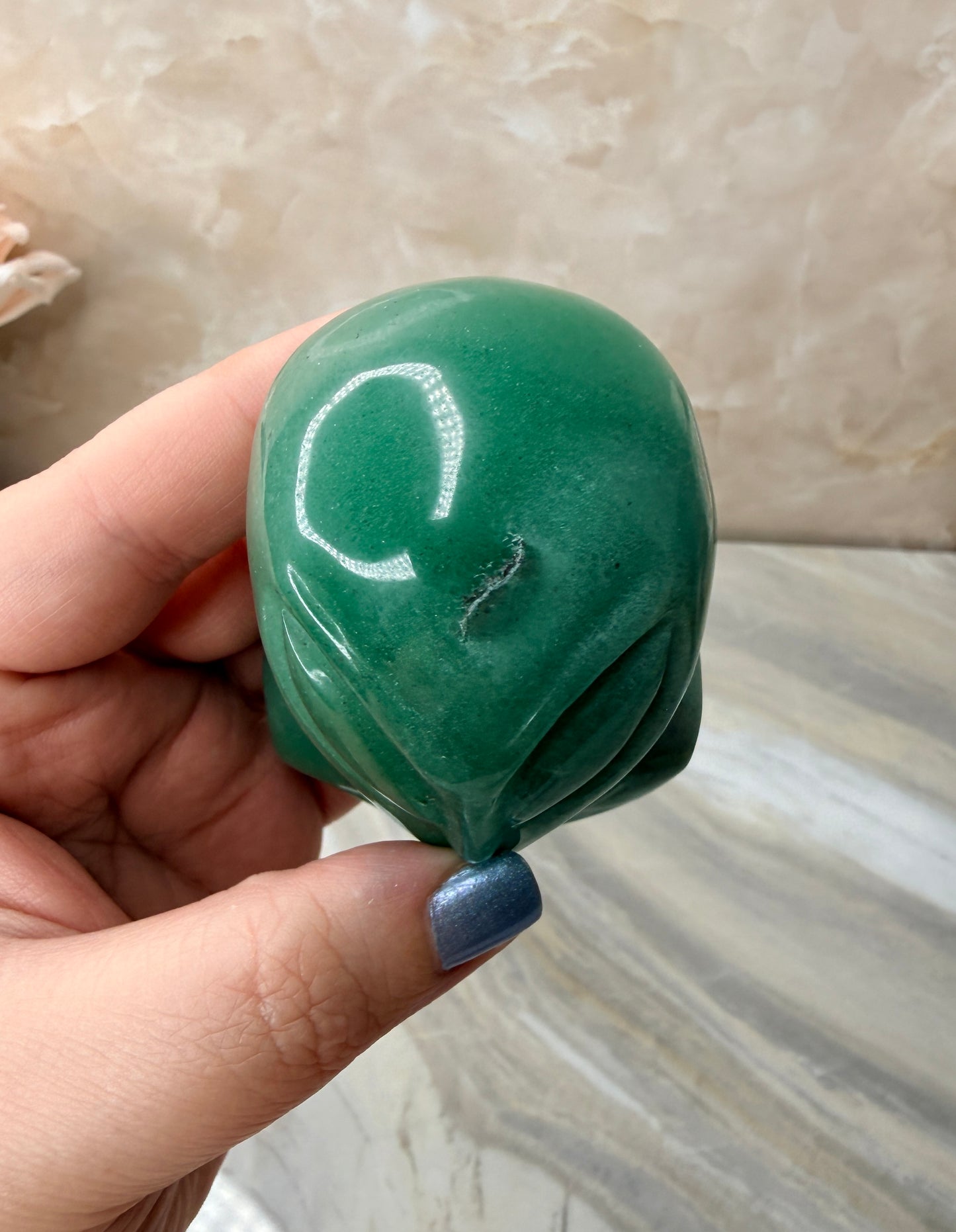 Custom Green Aventurine Alien from Brazil