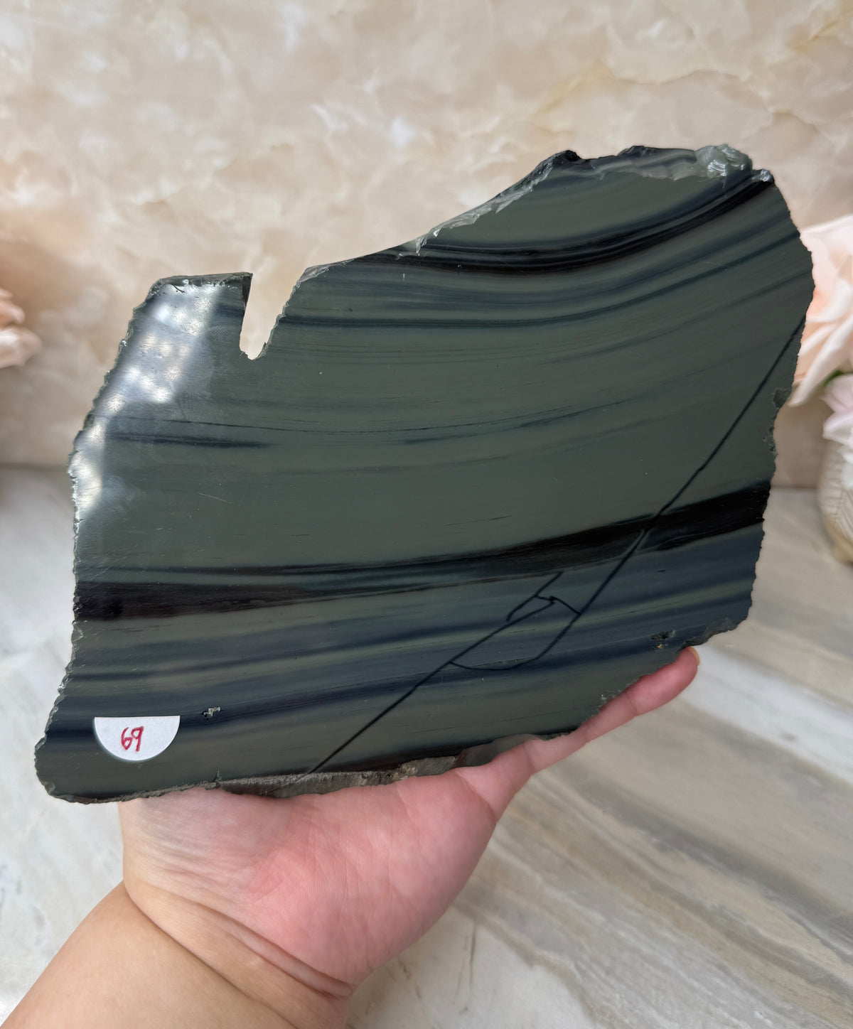 Platinum Obsidian Slab