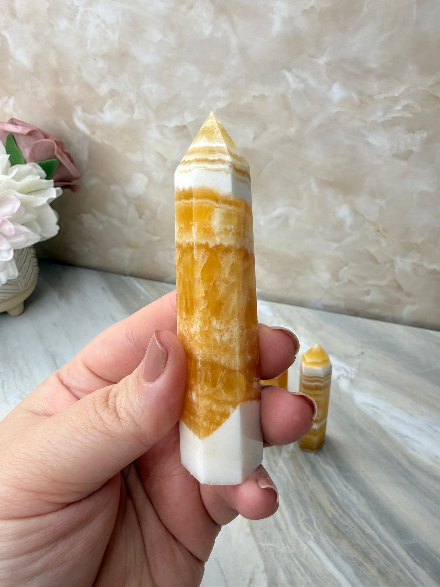 Orange Calcite Tower