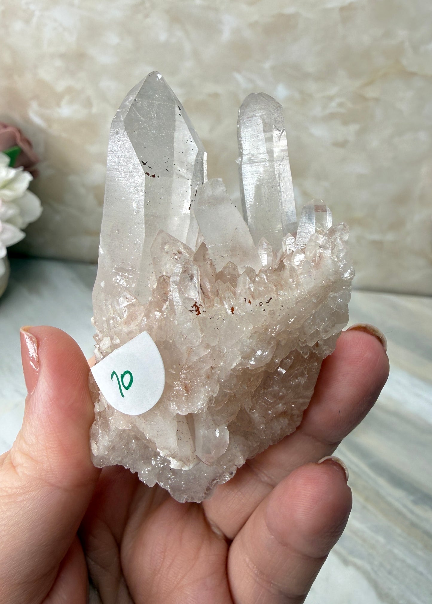 Pink Himalayan Quartz Cluster