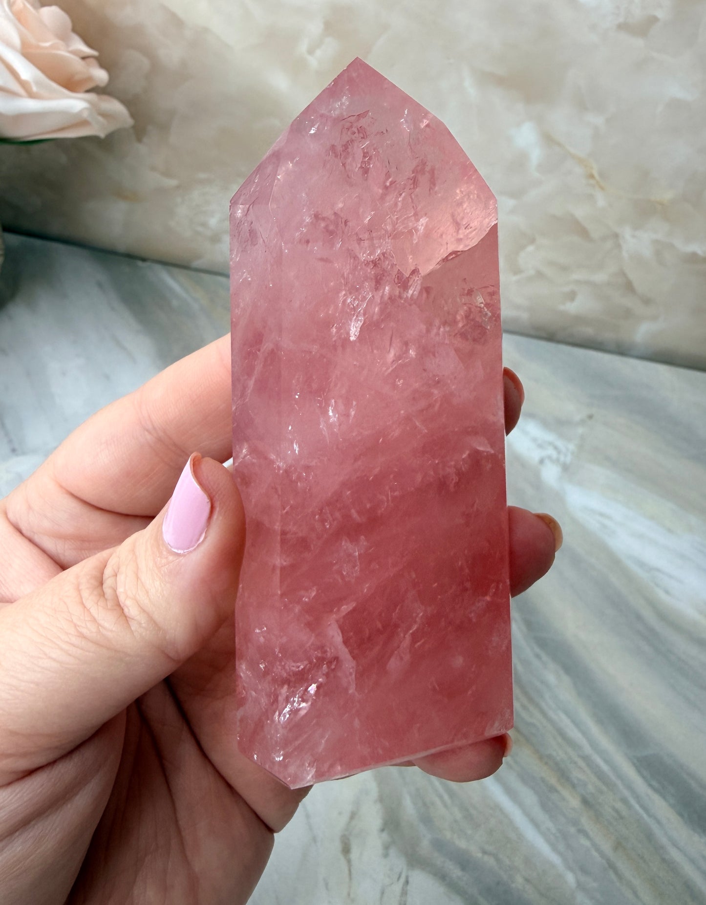 High Quality Rose Quartz Tower