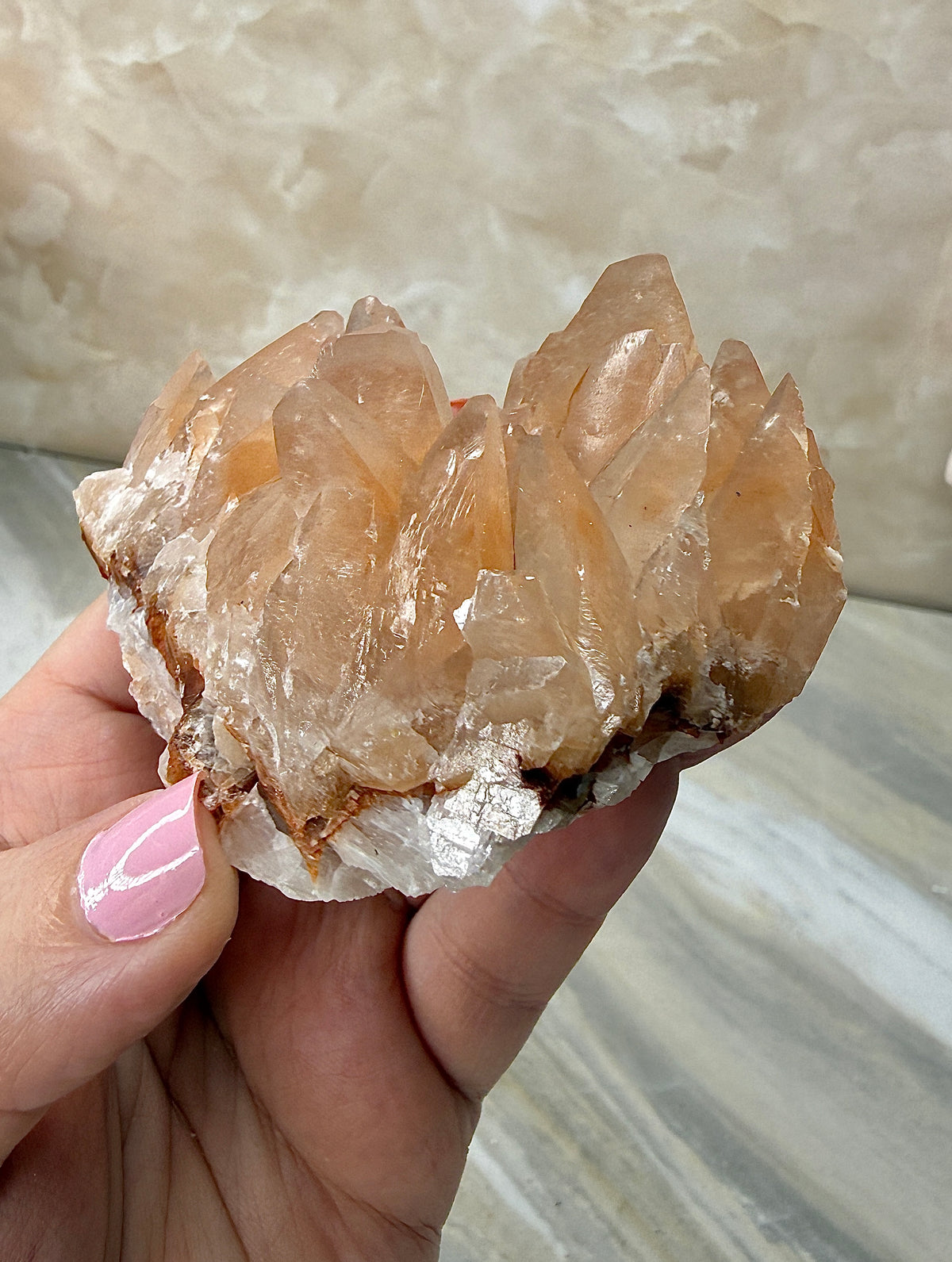 Pink/Peach Dogtooth Calcite