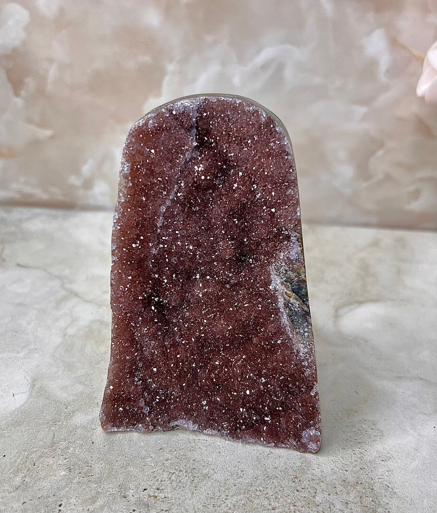 Druzy Sugar Rainbow Amethyst Cut Base