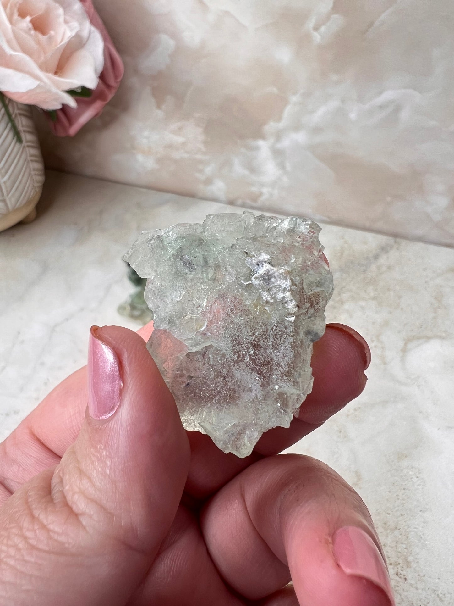 Glass Green Fluorite Cluster