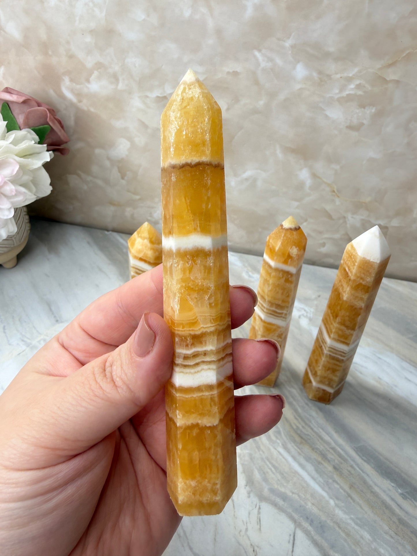 Orange Calcite Tower