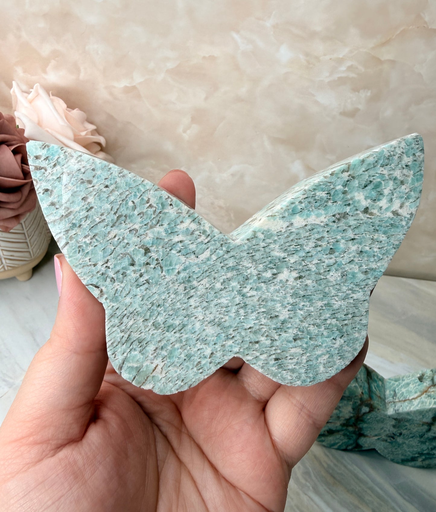 Amazonite Self-standing Butterfly