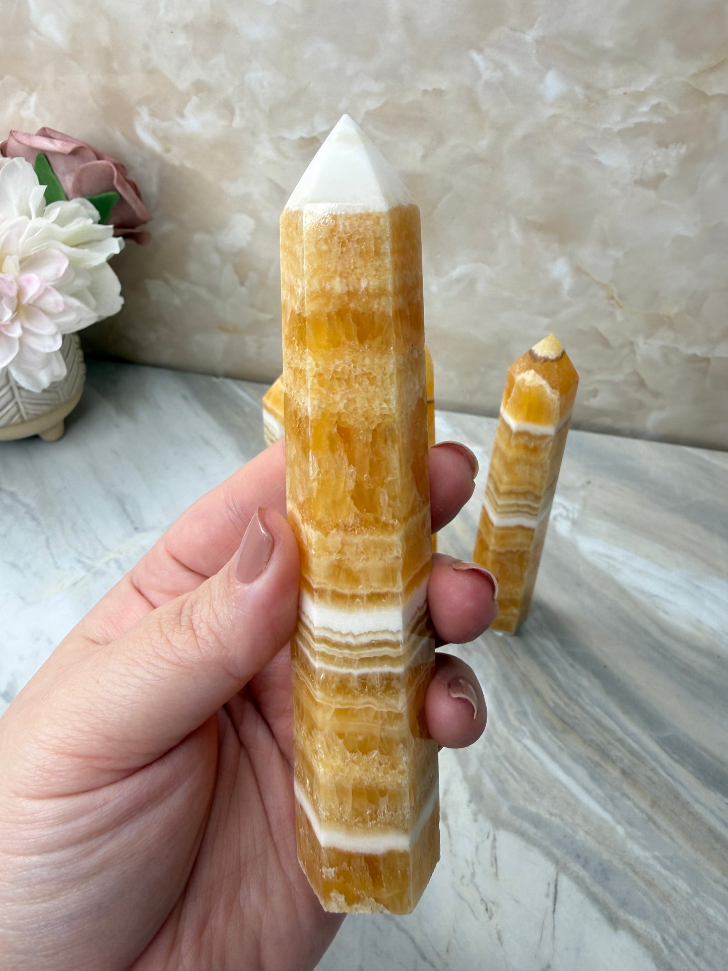 Orange Calcite Tower