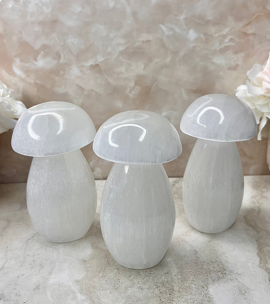 Medium Moroccan Selenite Mushroom Lamp