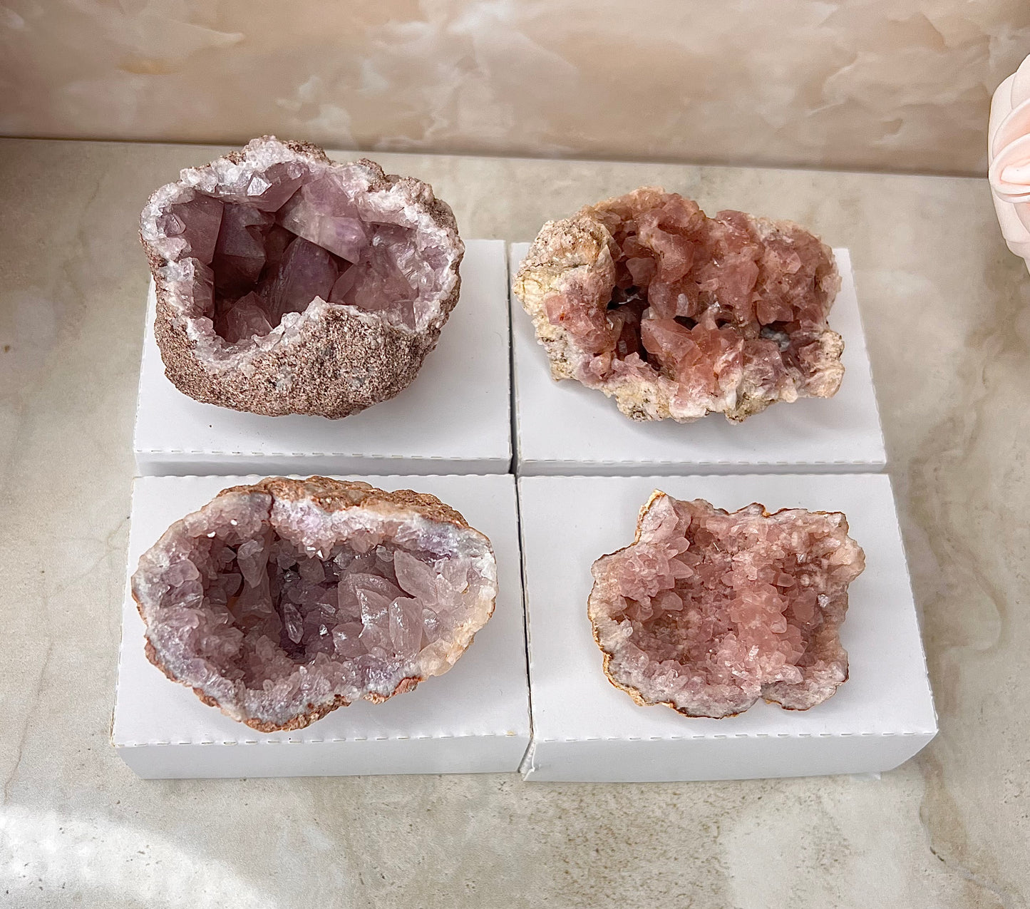 Pink Amethyst Geode from Argentina