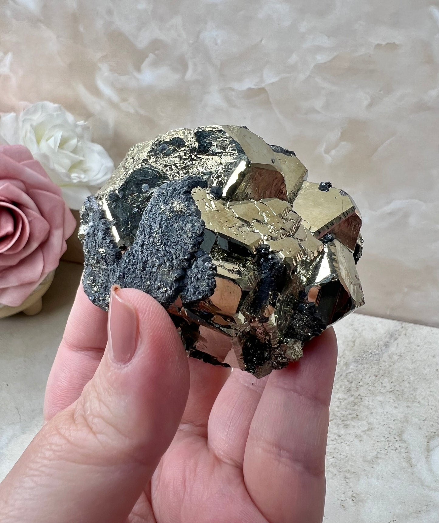 Octahedral Peruvian Pyrite Cluster