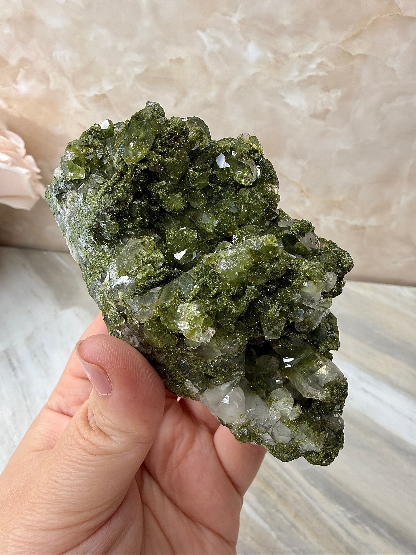 Epidote & Quartz Cluster from Turkey