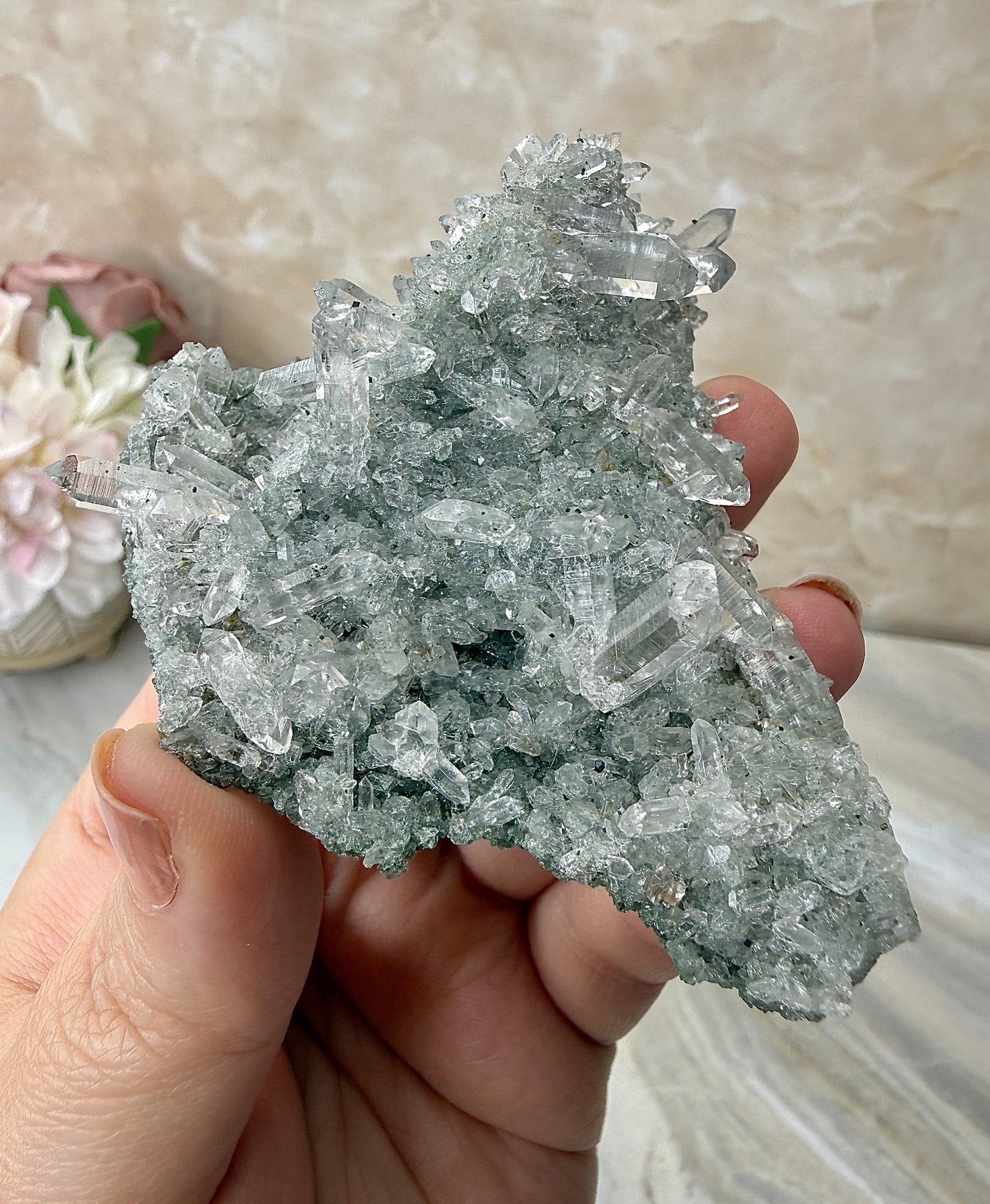 Himalayan Quartz with Chlorite Cluster