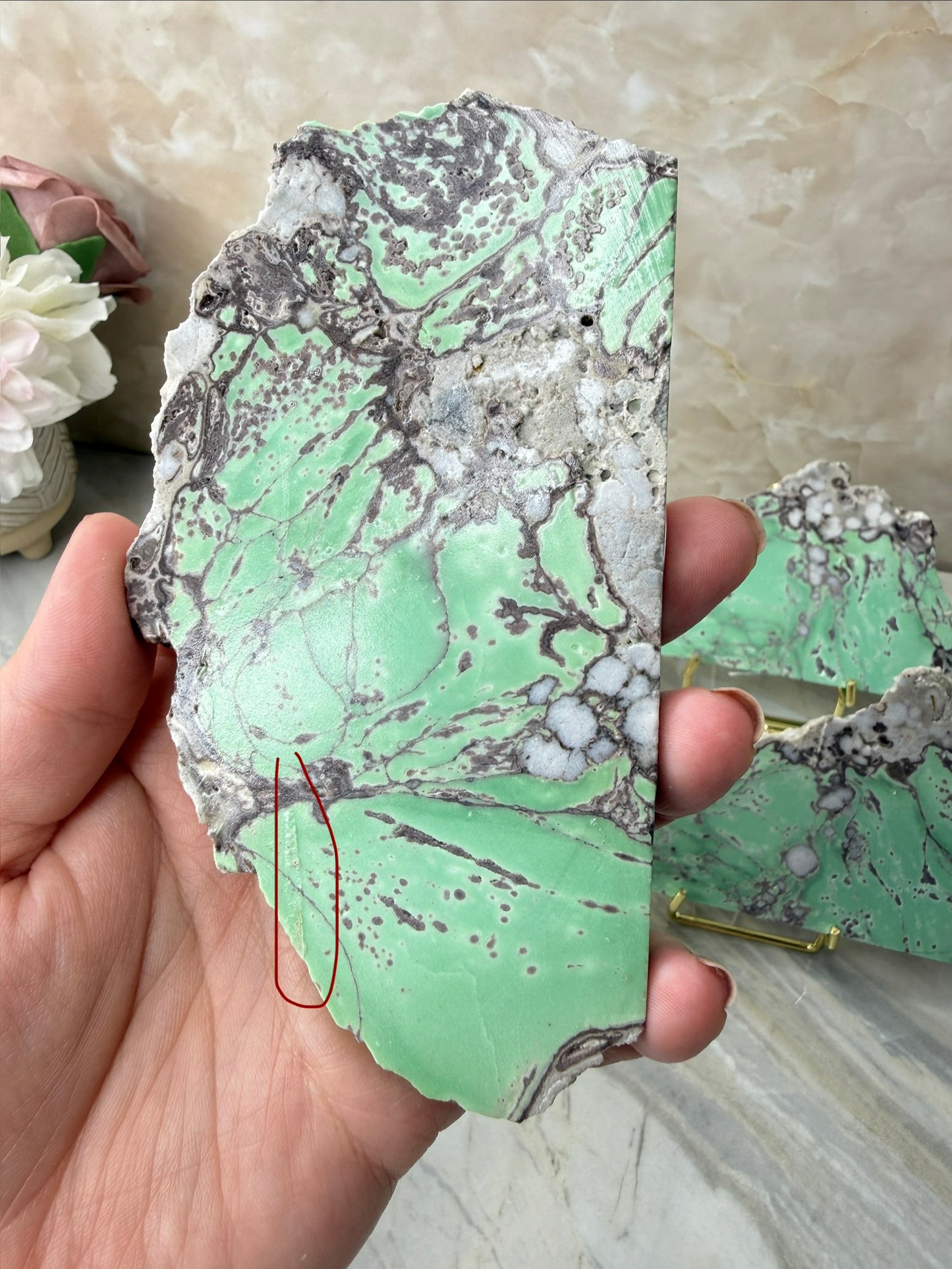 Imperfect Variscite Slabs (Please note Imperfections in each slab)