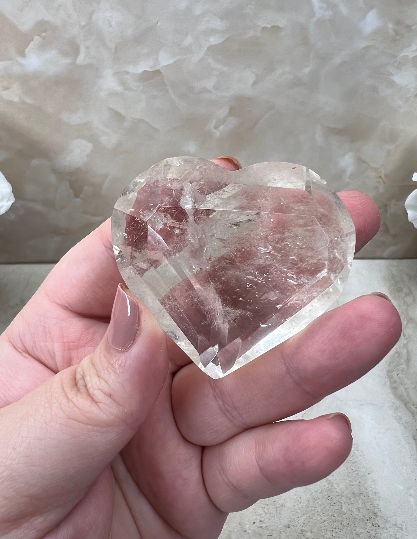 Faceted Citrine Quartz Heart from Brazil