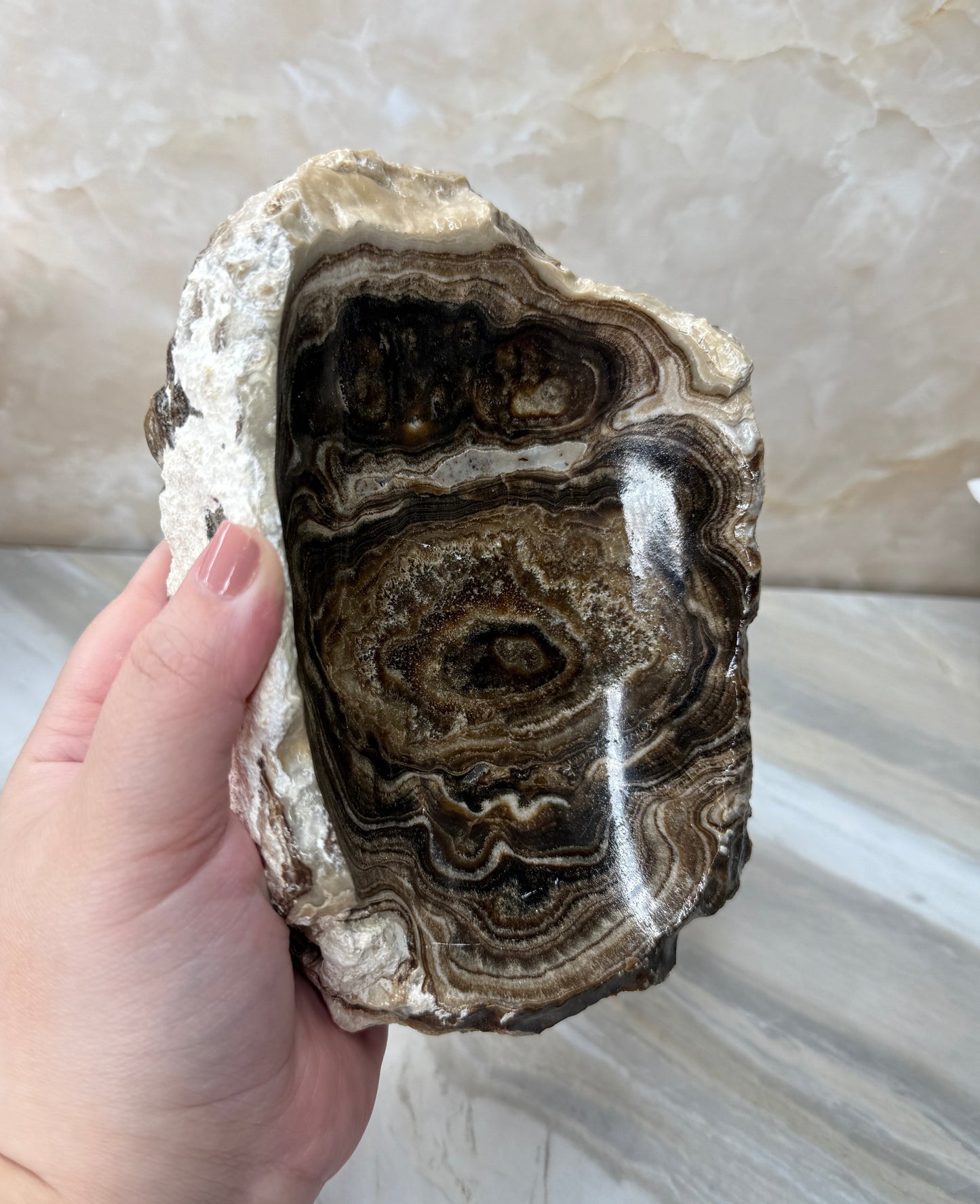 Chocolate Calcite Dish