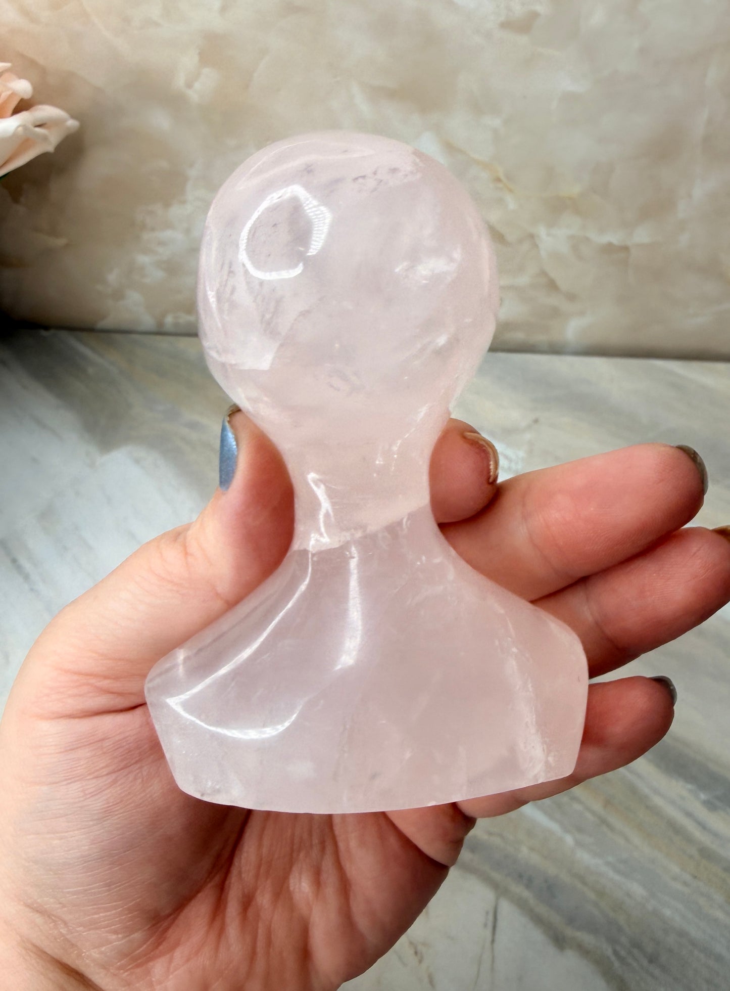 Custom Girasol Rose Quartz Alien from Brazil