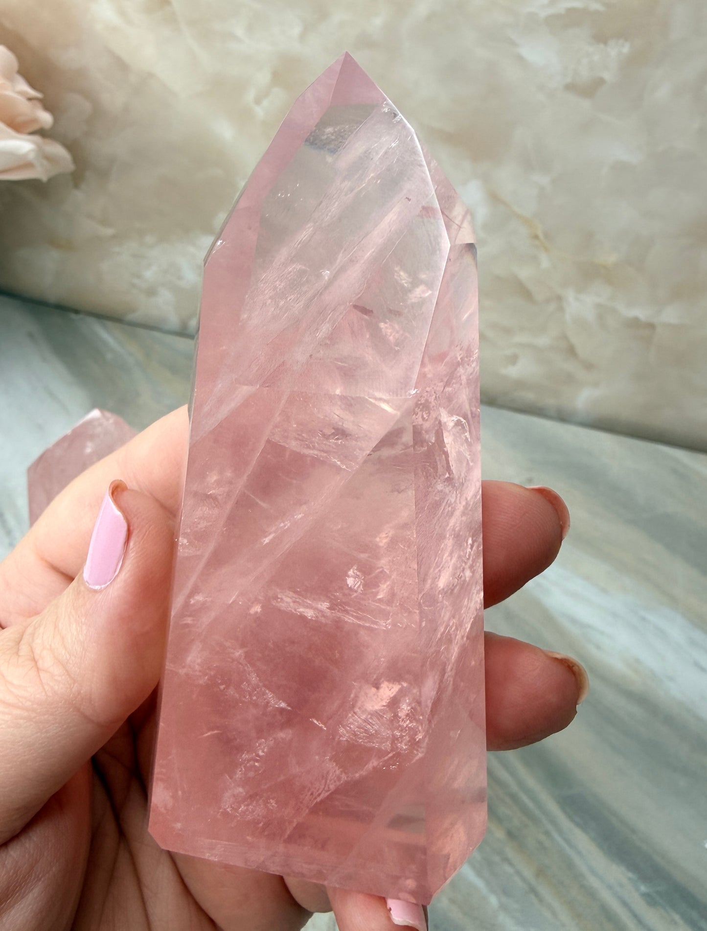 High Quality Rose Quartz Tower