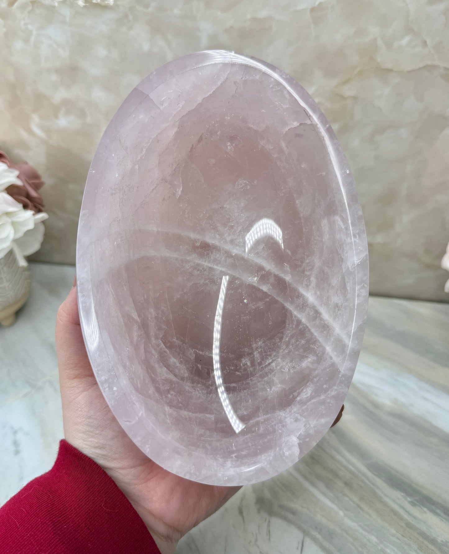 Rose Quartz Bowl from Madagascar