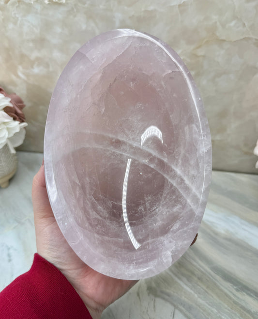Rose Quartz Bowl from Madagascar