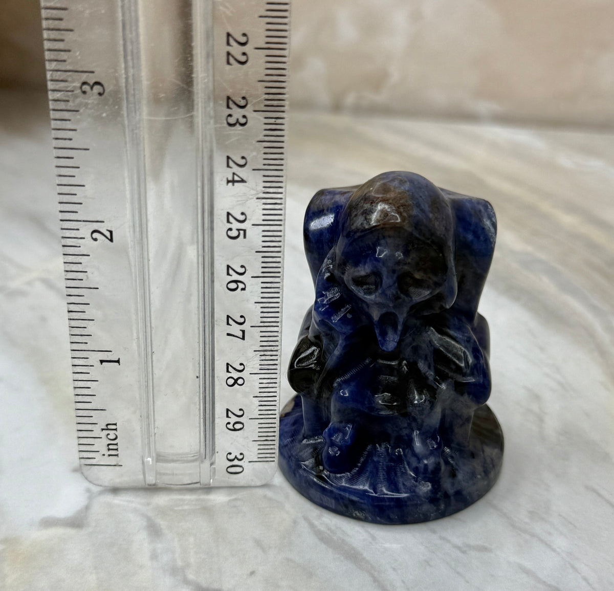 Sodalite Scream Carving