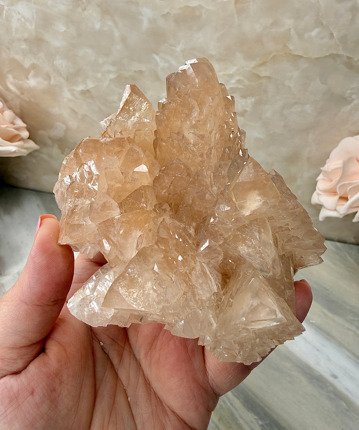 Pink/Peach Dogtooth Calcite