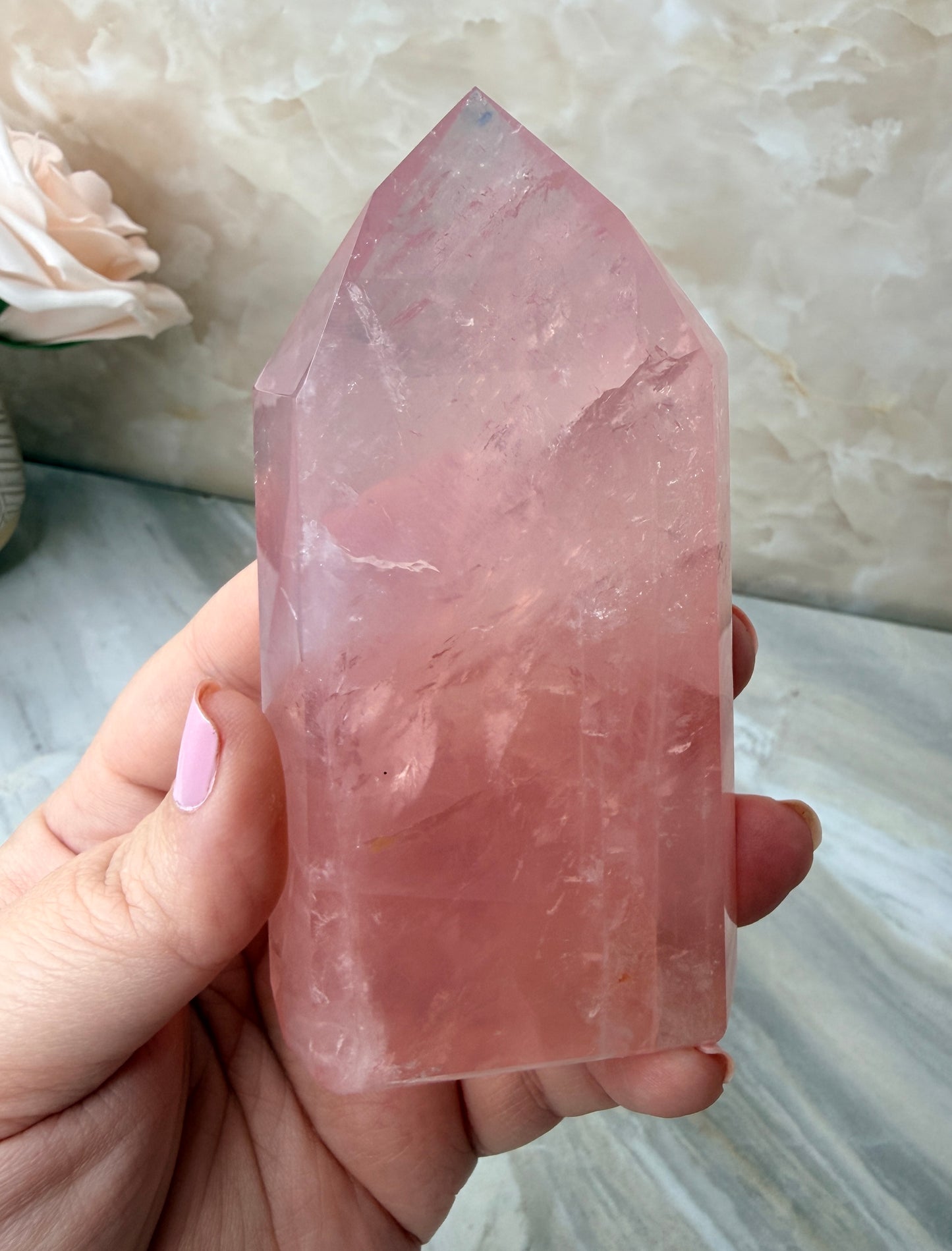 High Quality Rose Quartz Tower