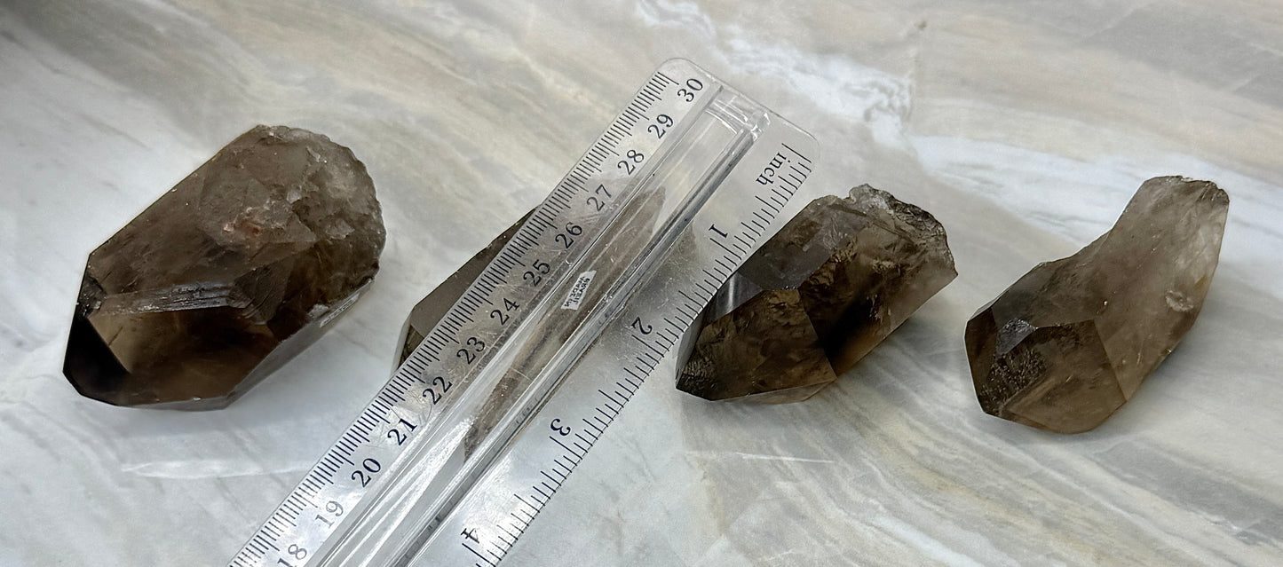 Smokey Lemurian Half Polished