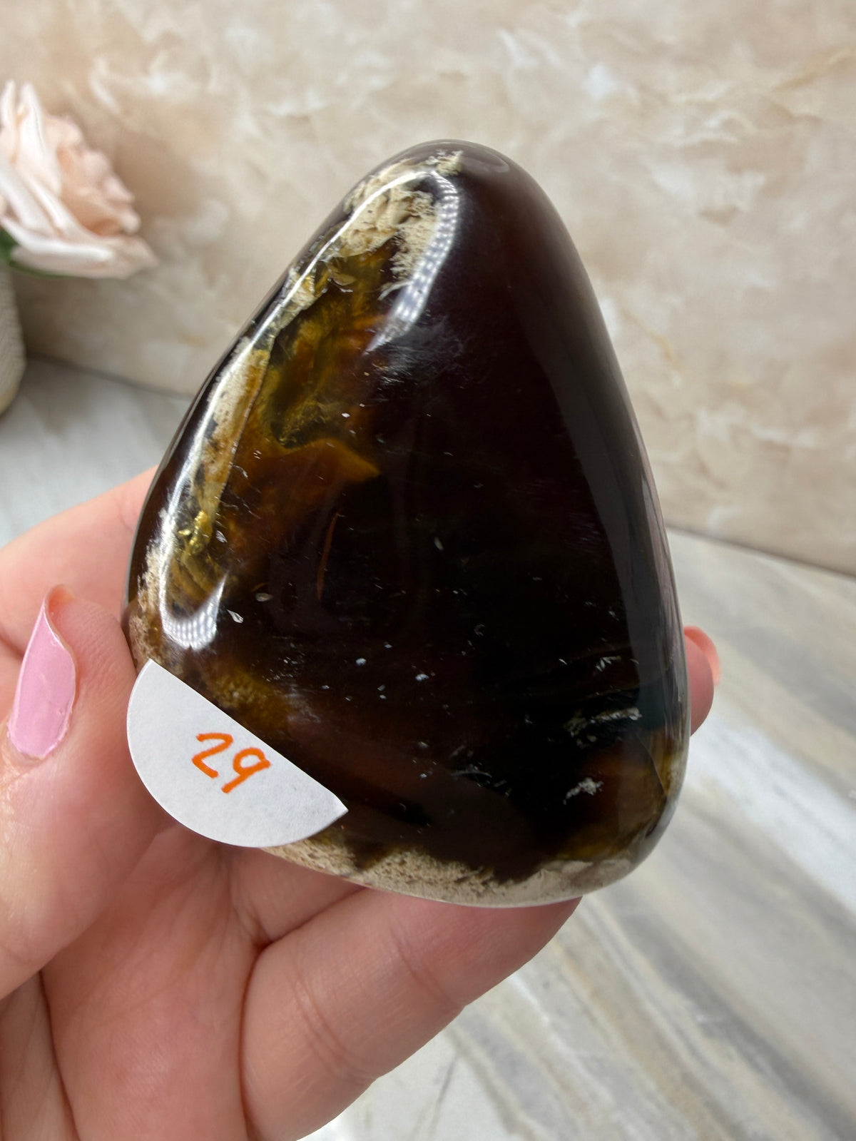 UV Reactive Indonesian Blue Amber Freeform