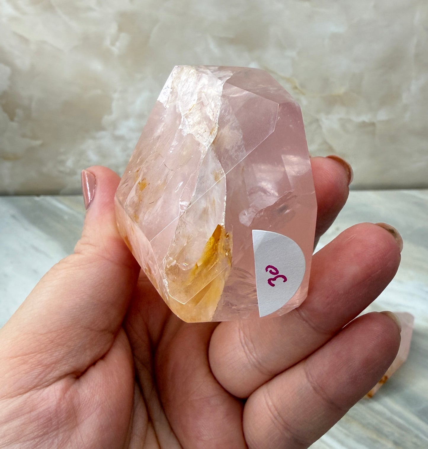 Rose Quartz & Golden Healer Freeform from Brazil