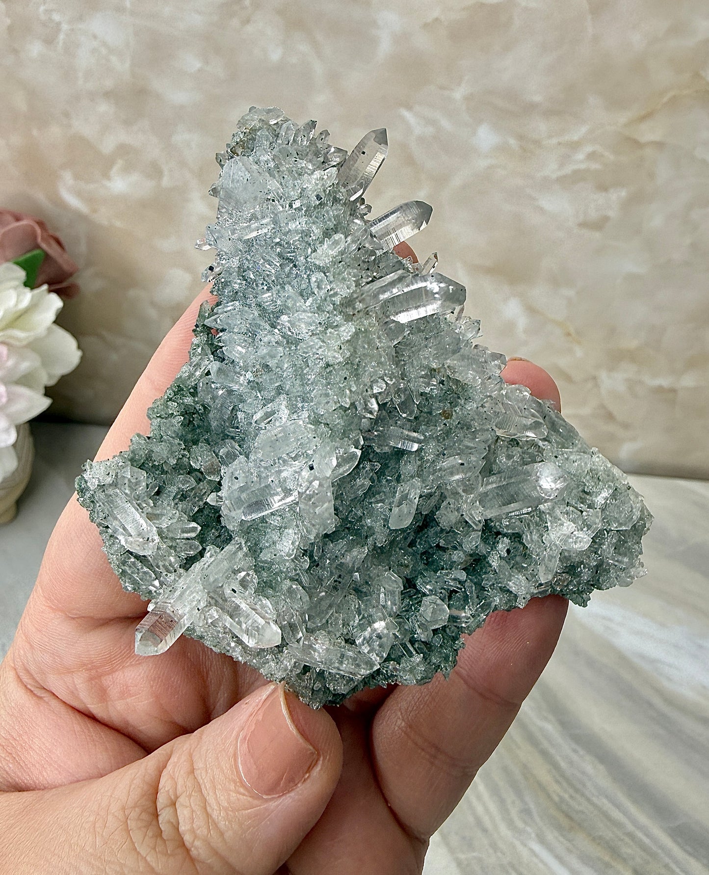Himalayan Quartz with Chlorite Cluster