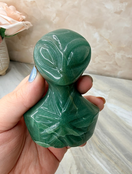 Custom Green Aventurine Alien from Brazil