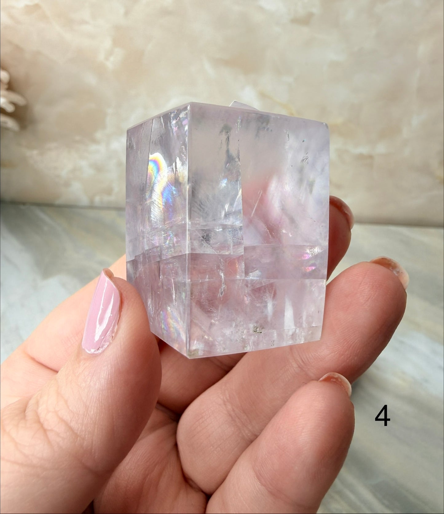 Fully Polished Purple Calcite from Madagascar