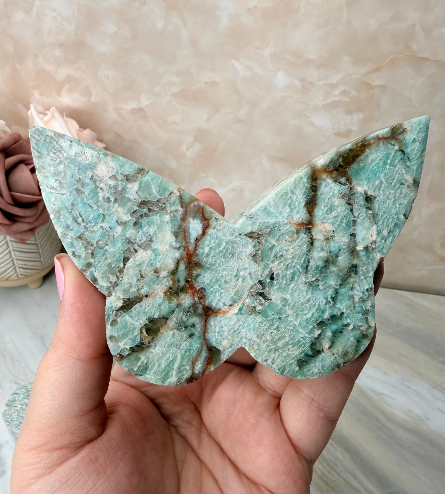 Amazonite Self-standing Butterfly