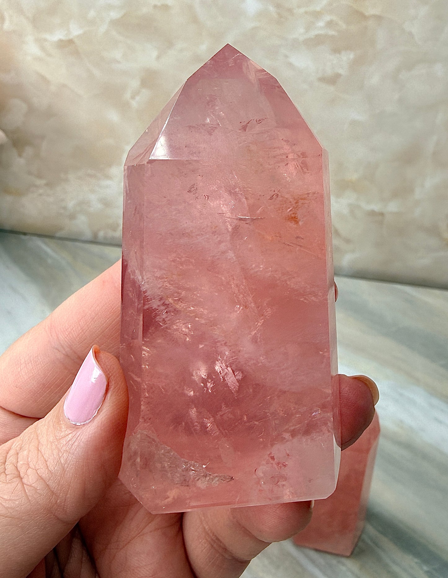 High Quality Rose Quartz Tower