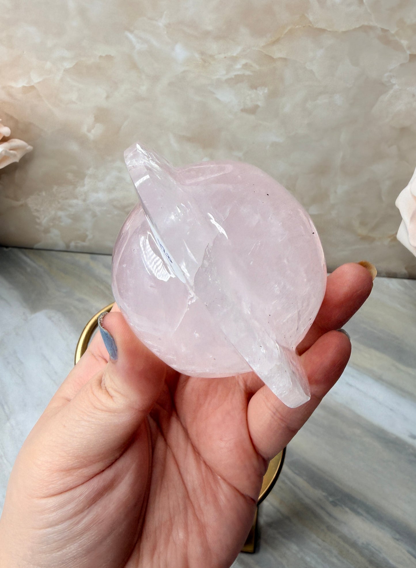 Custom Rose Quartz Planet from Brazil
