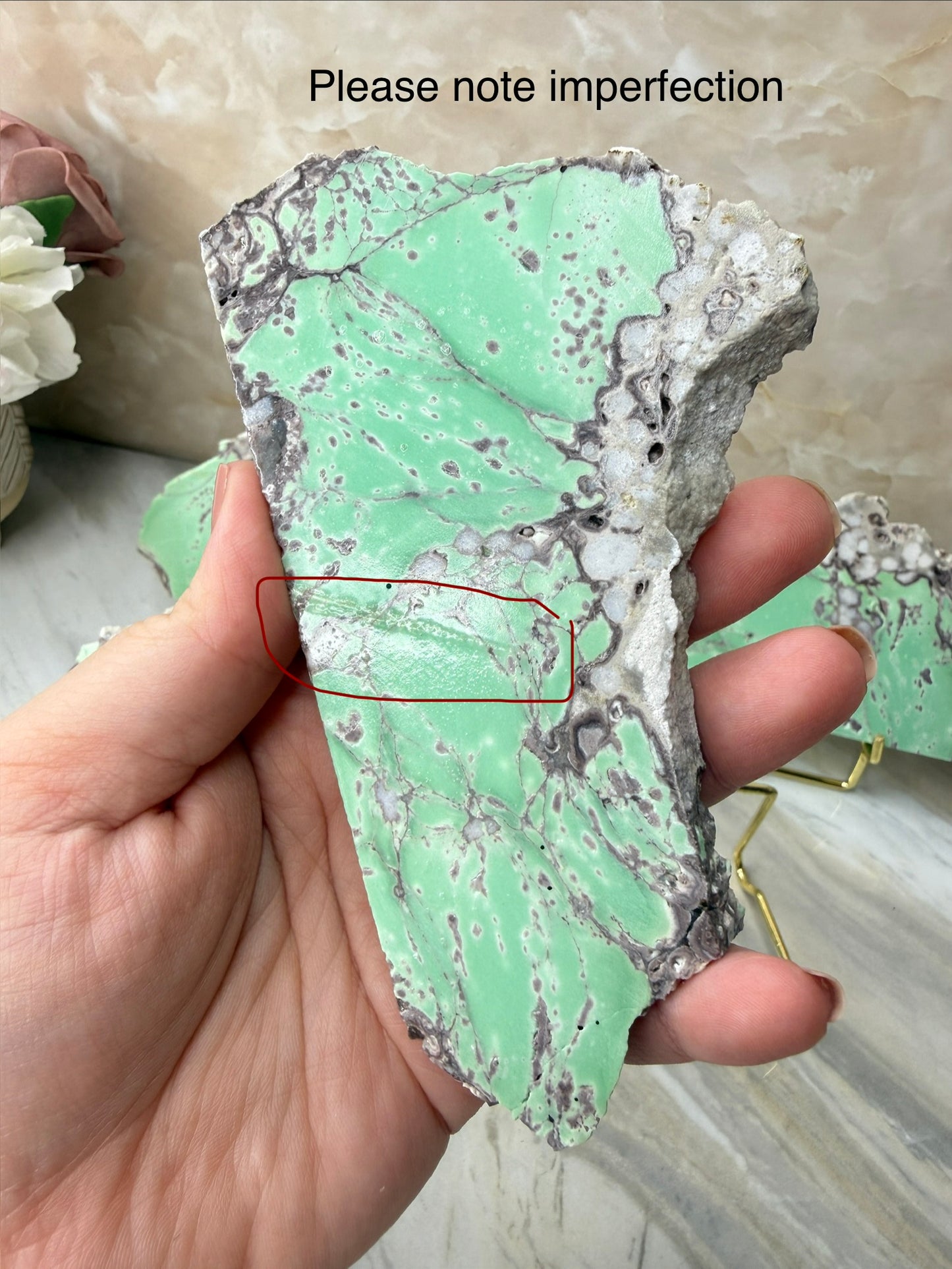 Imperfect Variscite Slabs (Please note Imperfections in each slab)