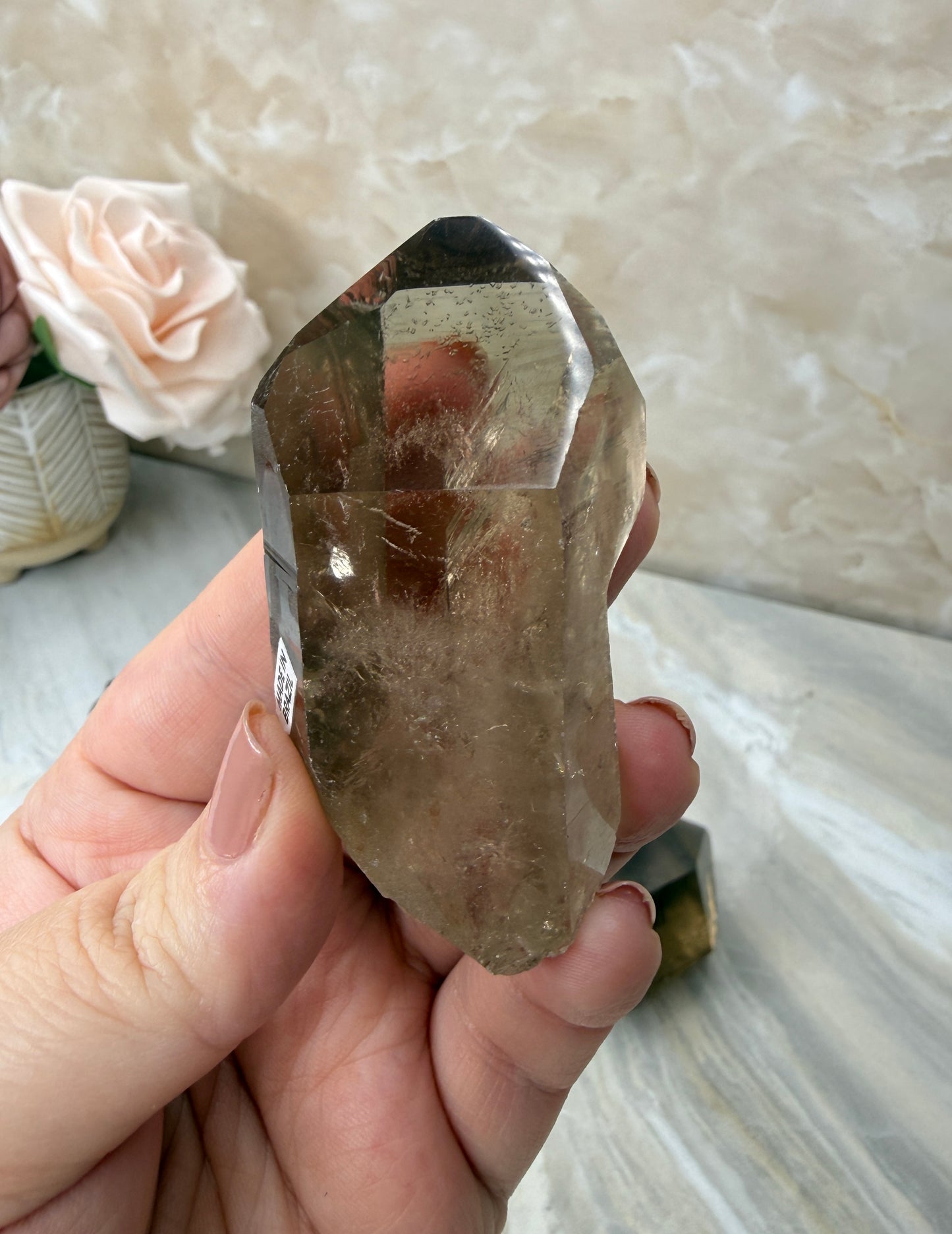 Smokey Lemurian Half Polished