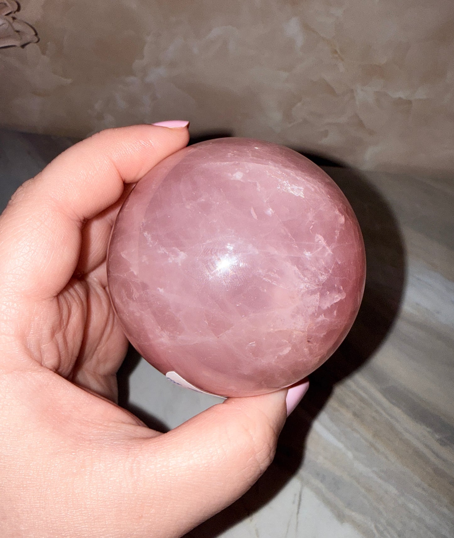 High Quality Rose Quartz Sphere 65mm