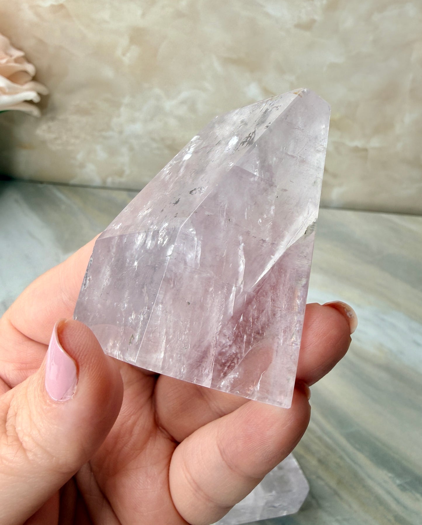 Fully Polished Purple Calcite from Madagascar