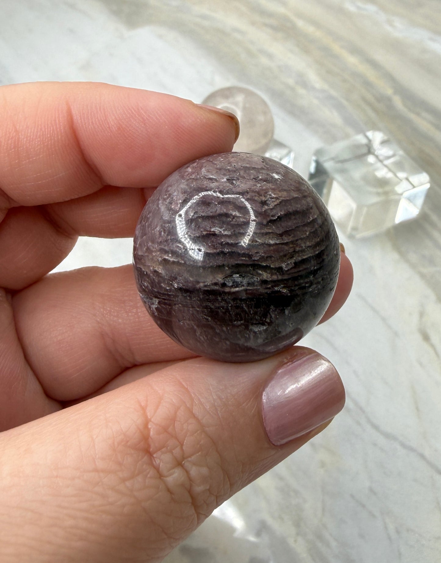 Pink Lithium Sphere from Brazil