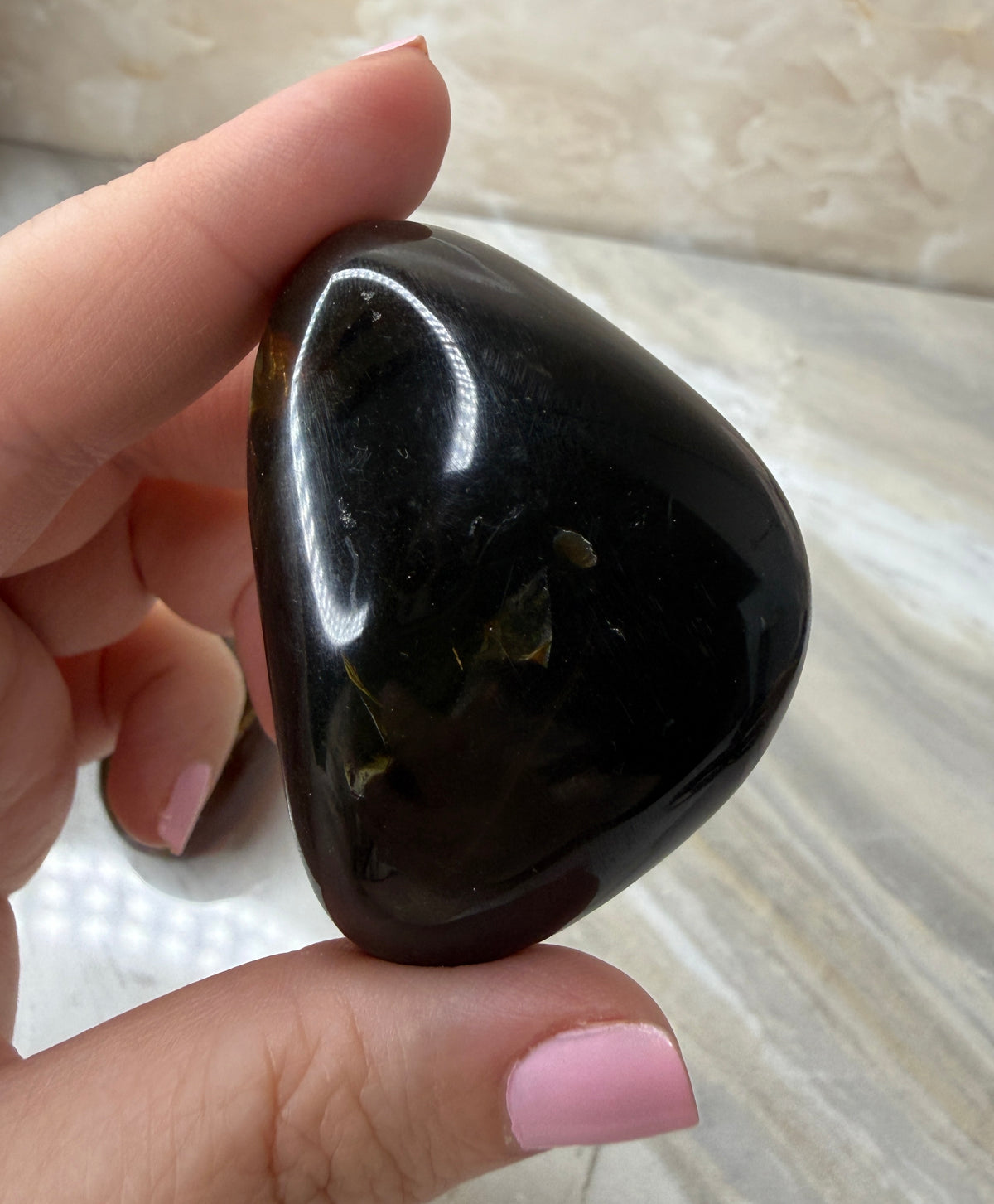 UV Reactive Indonesian Blue Amber Freeform