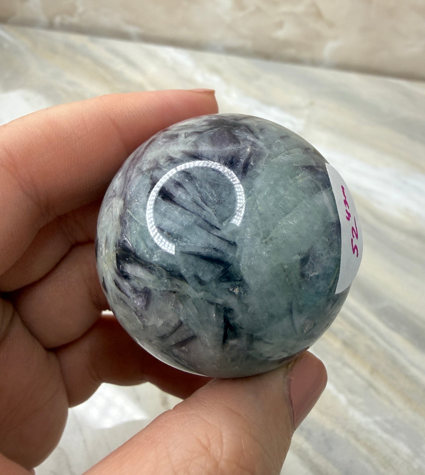 Lepidolite & Cleavelandite Sphere from Brazil 43mm