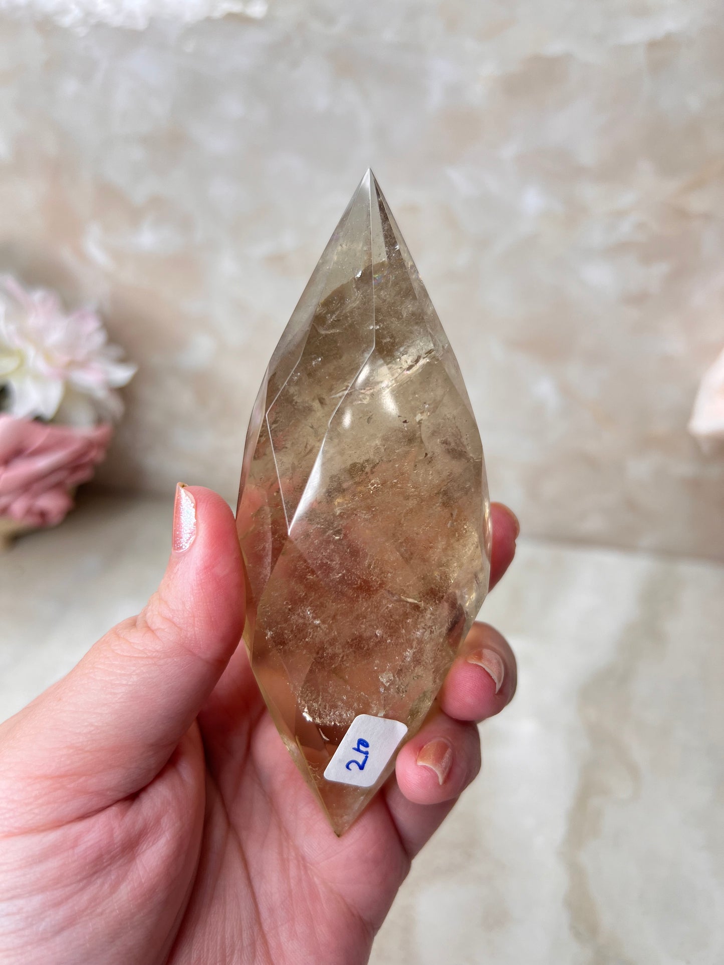 Faceted Citrine Dt on Stand