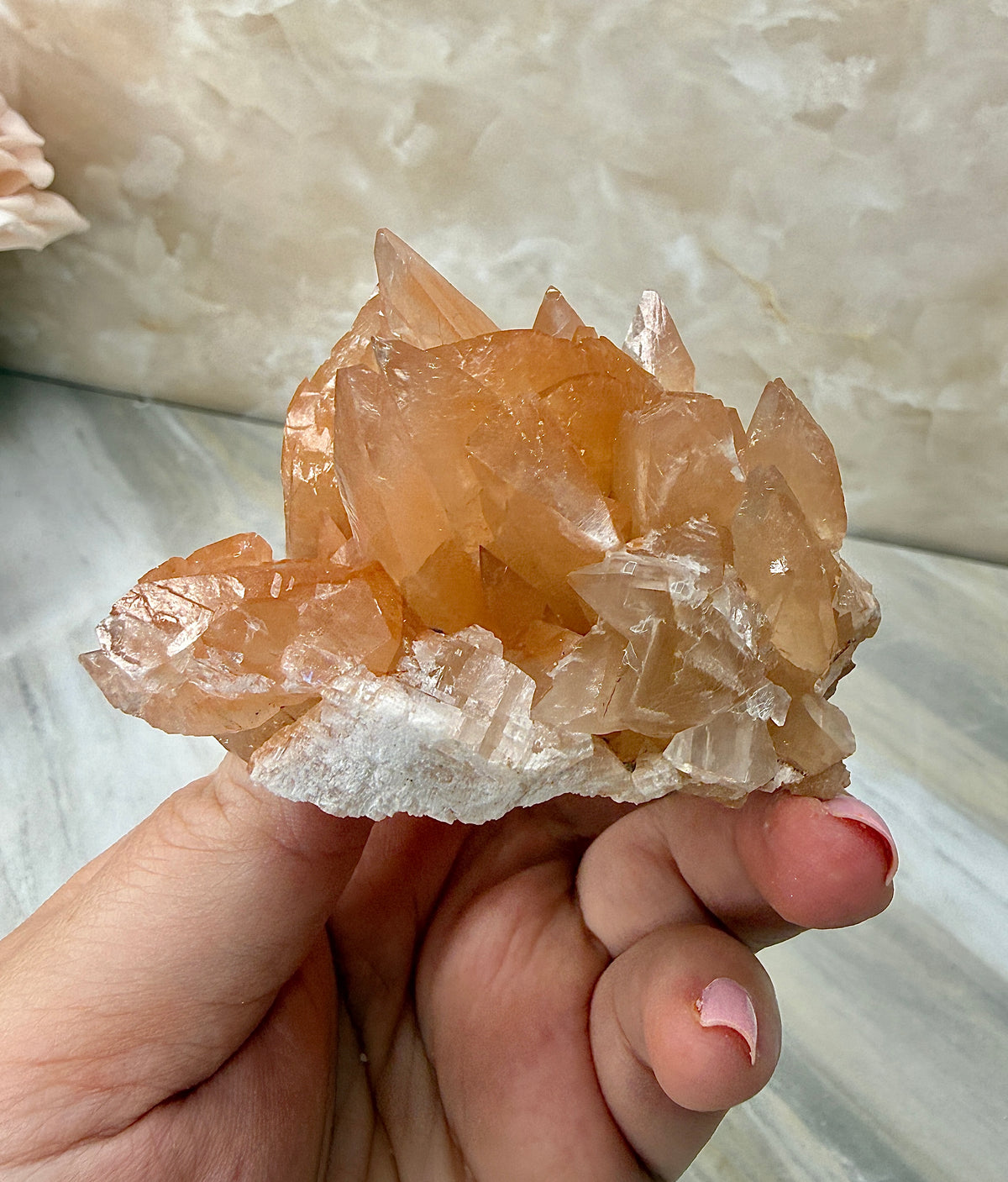 Pink/Peach Dogtooth Calcite