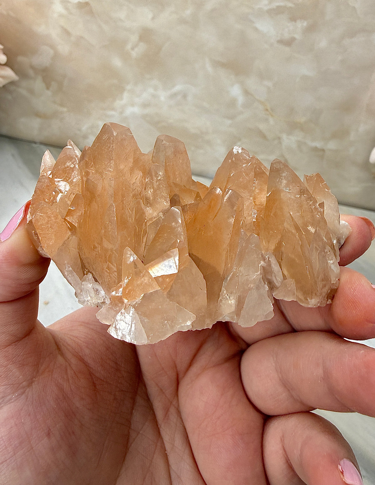 Pink/Peach Dogtooth Calcite