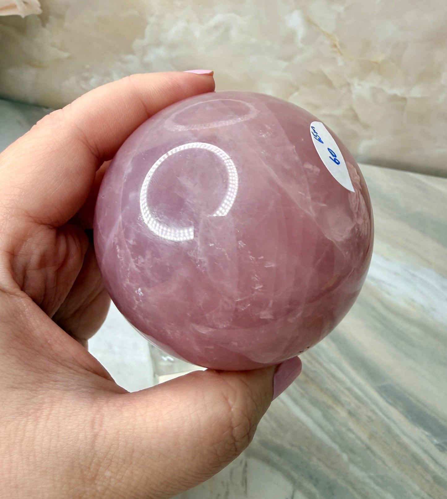 High Quality Rose Quartz Sphere 65mm