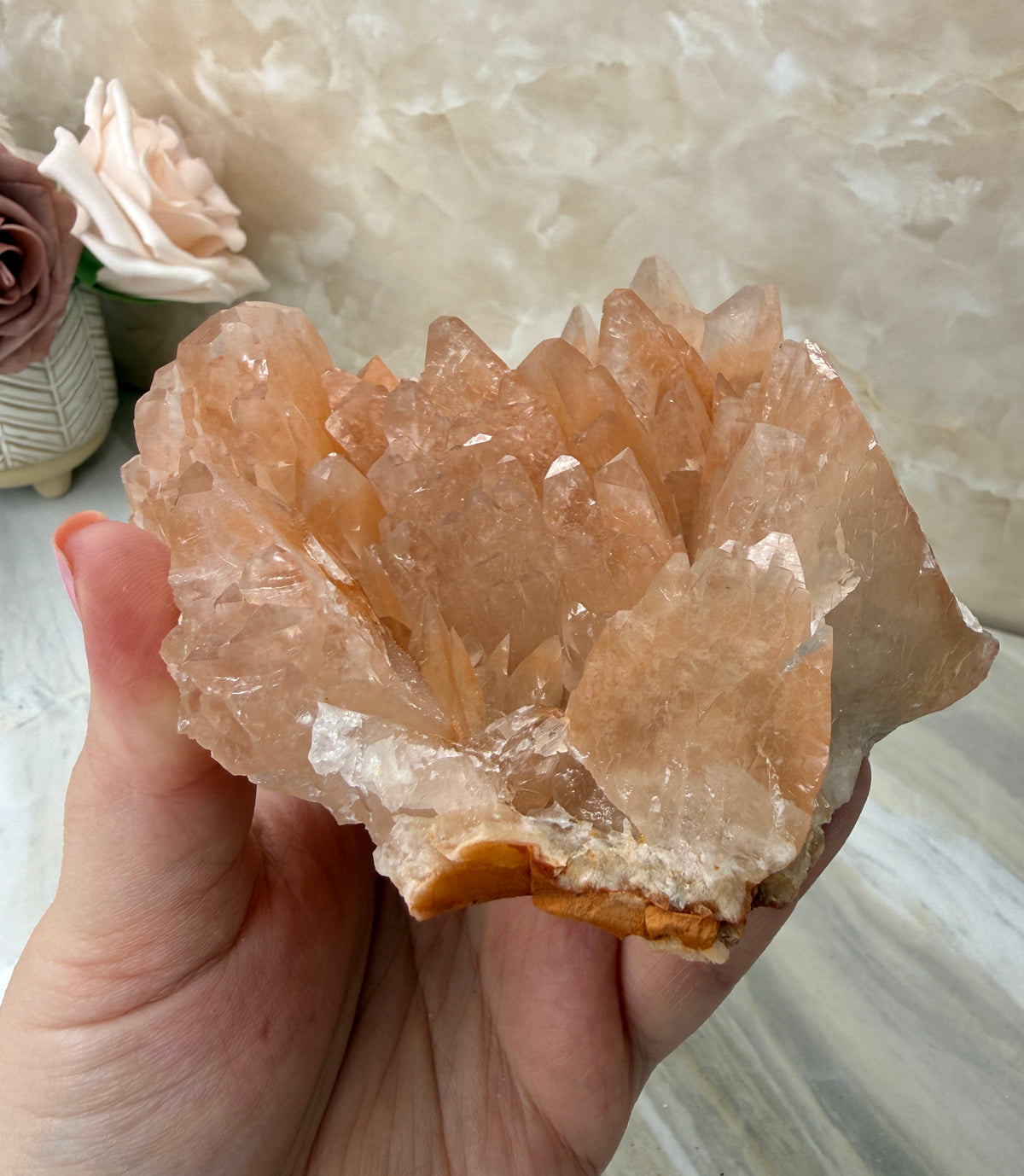 Pink/Peach Dogtooth Calcite
